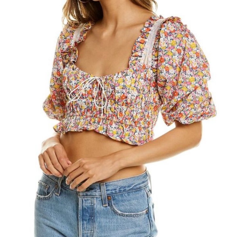For love and lemons Libby top floral